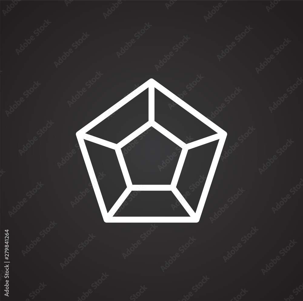 Gemstone icon on background for graphic and web design. Simple illustration. Internet concept symbol for website button or mobile app. Gemstone icon on background for graphic and web design. Simple illustration. Internet concept symbol for website button or mobile app.