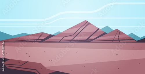 opencast mining stone quarry industrial mine production concept hills mountains background flat horizontal