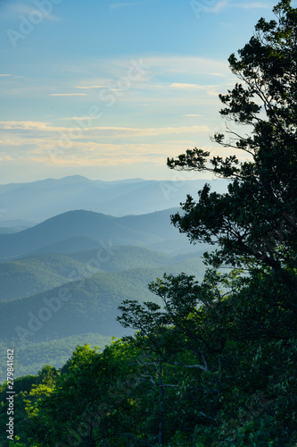 Summer Morning Shadows on the Blue Ridge Mountains
