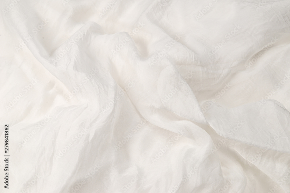 Soft smooth white silk fabric background. Fabric texture. Soft smooth white silk fabric background. Fabric texture.
