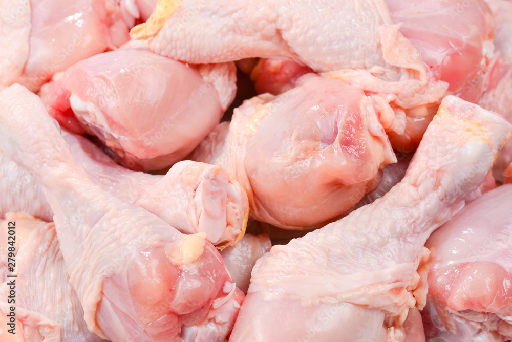 Tasty raw chicken legs. Top view. Tasty raw chicken legs. Top view.