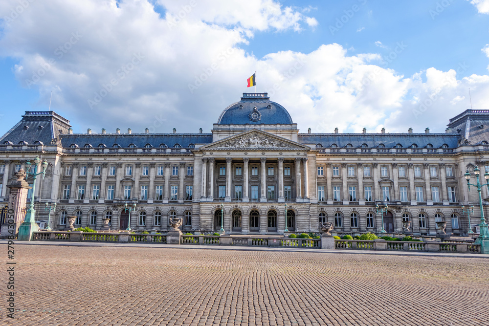 Royal Palace of Brussels at daylight