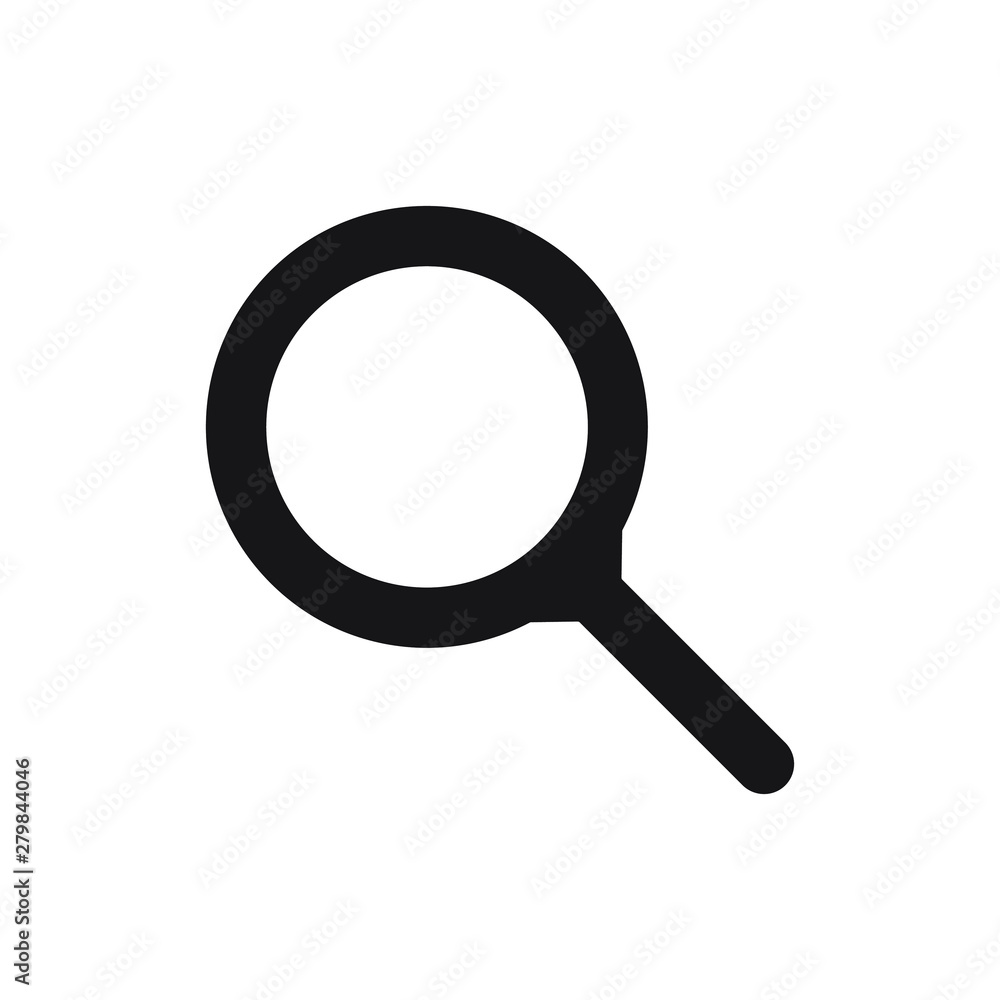 Search icon. Magnifying glass icon, vector magnifier or loupe sign. Search icon. Magnifying glass icon, vector magnifier or loupe sign.