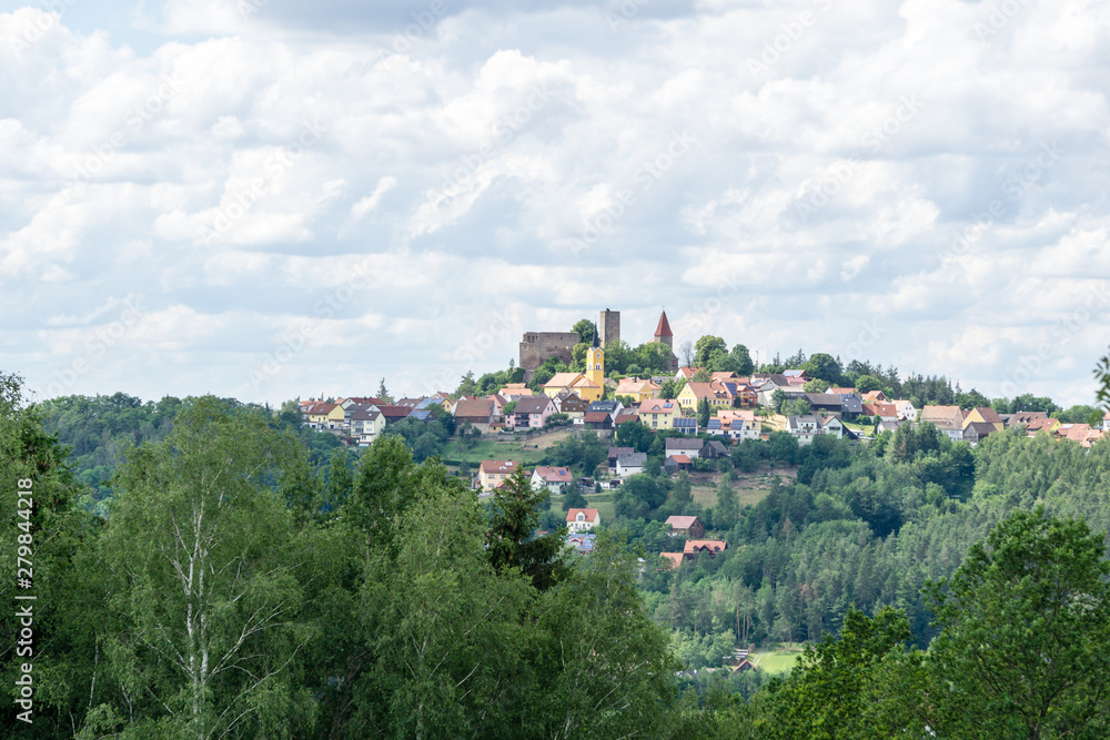 view of the city leuchtenberg bavaria germany