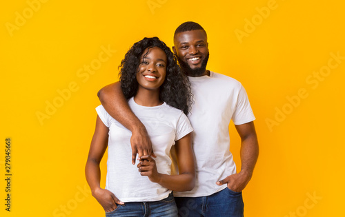 Happy Black Guy Is Hugging His Girl