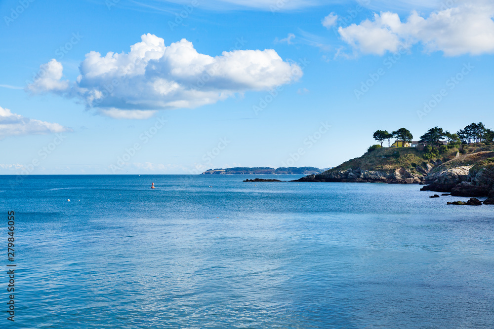 Port of Town Le Palais in isle Belle Ile en Mer in France in the Morbihan