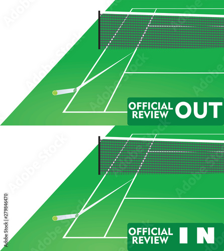 Tennis official review. vector illustration