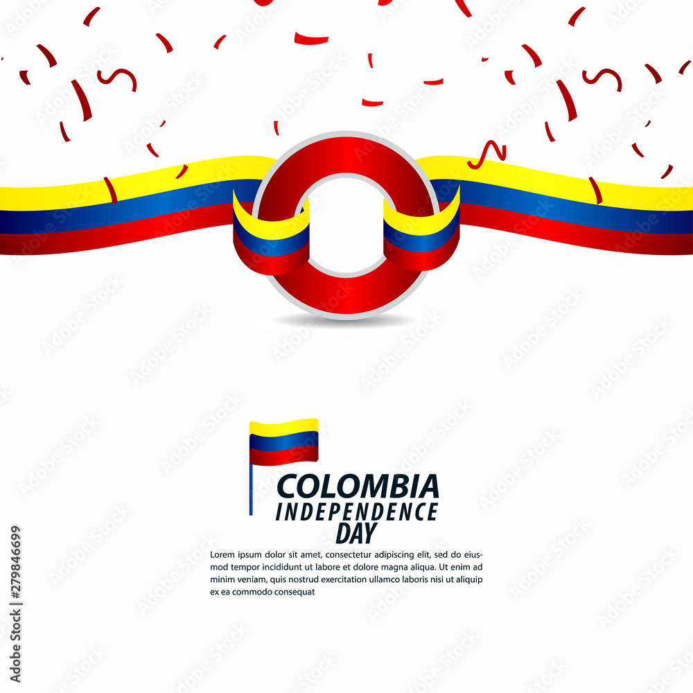 Colombia Independence Day Celebration Vector Template Design Illustration Colombia Independence Day Celebration Vector Template Design Illustration