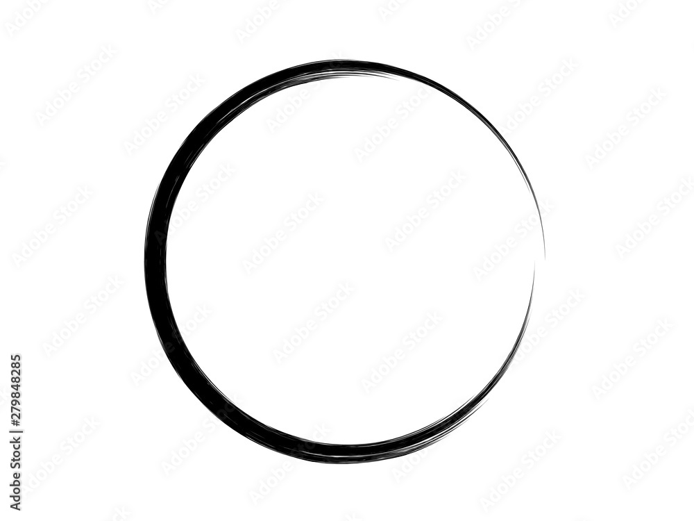 Grunge circle made with art brush.Black ink circle made with paint. Grunge circle made with art brush.Black ink circle made with paint.
