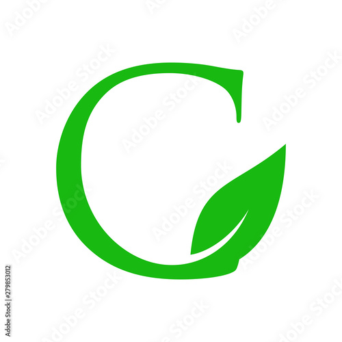 Initial C Beauty Leaf Logo