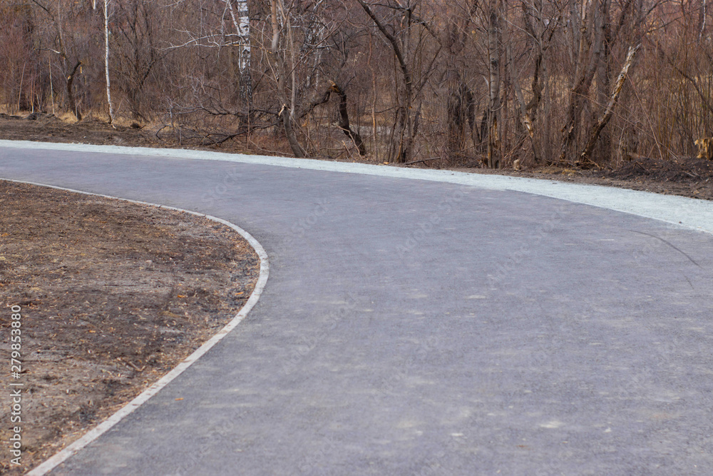 Country road leaving into the distance. Winding road turning Country road leaving into the distance. Winding road turning