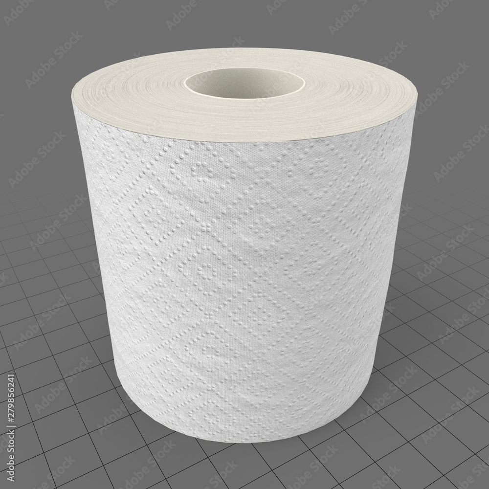 Toilet paper roll Stock 3D asset | Adobe Stock