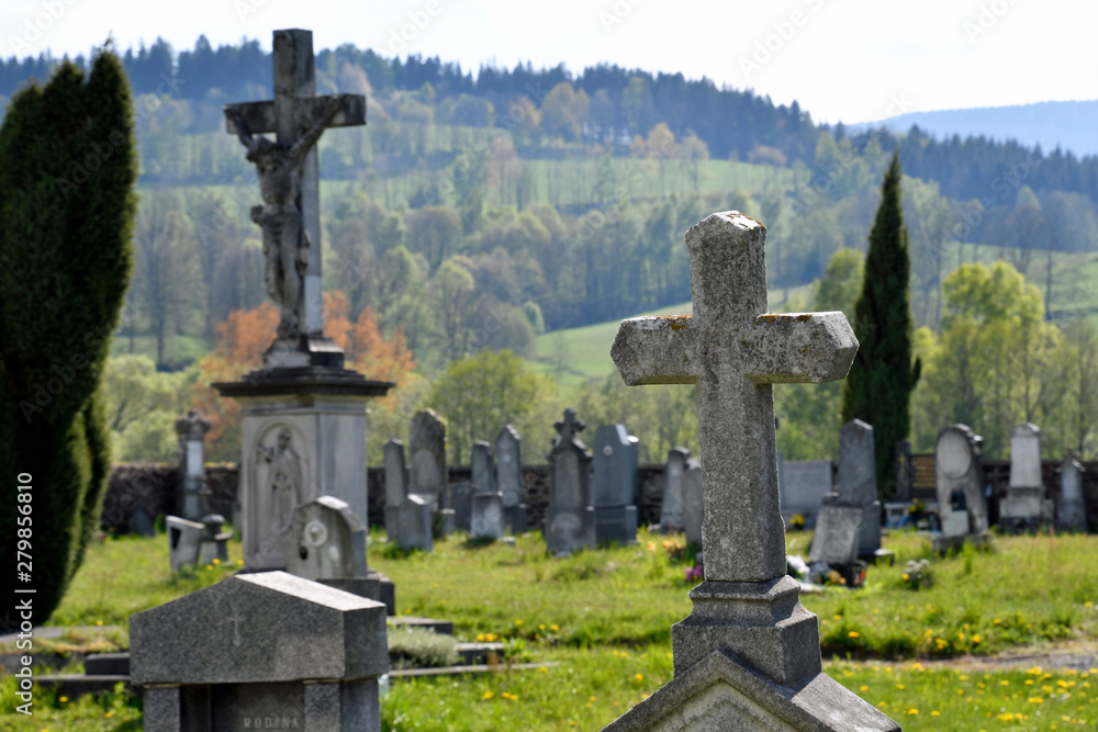 friedhof in adelsdorf, tschechien