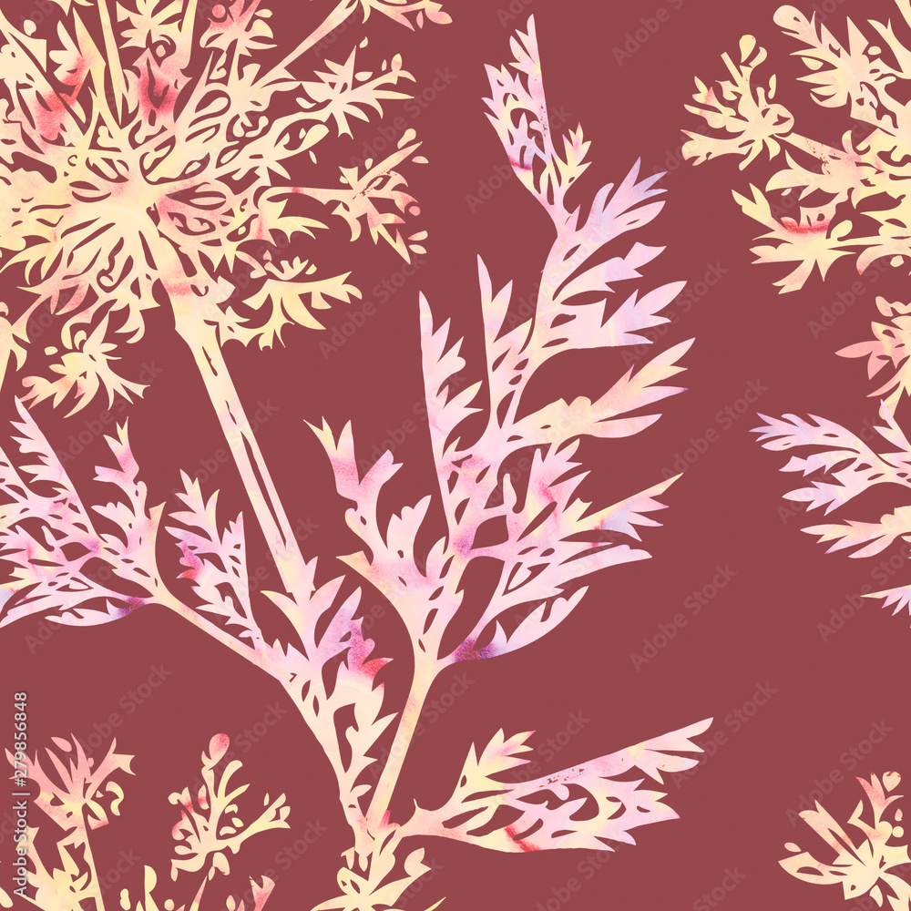 Summer flowers seamless pattern. Watercolor illustration. Summer flowers seamless pattern. Watercolor illustration.