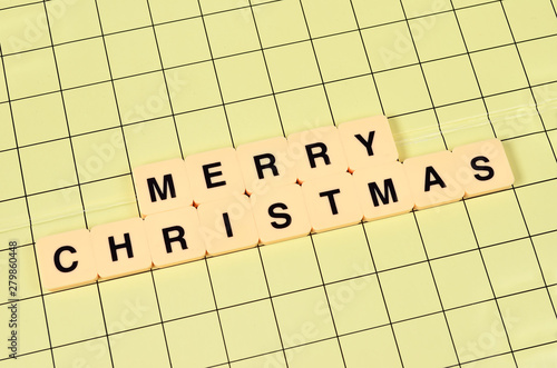 "Merry Christmas" concept spelled out in letters