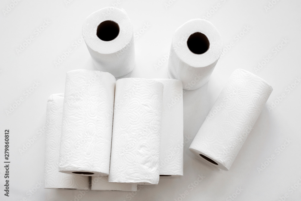 Rolls of toilet paper isolated on white Rolls of toilet paper isolated on white