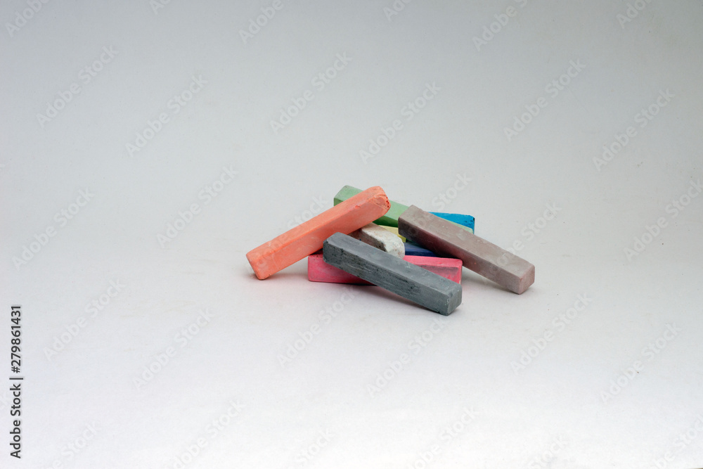 A few multicolored crayons lie chaotically. A few multicolored crayons lie chaotically.