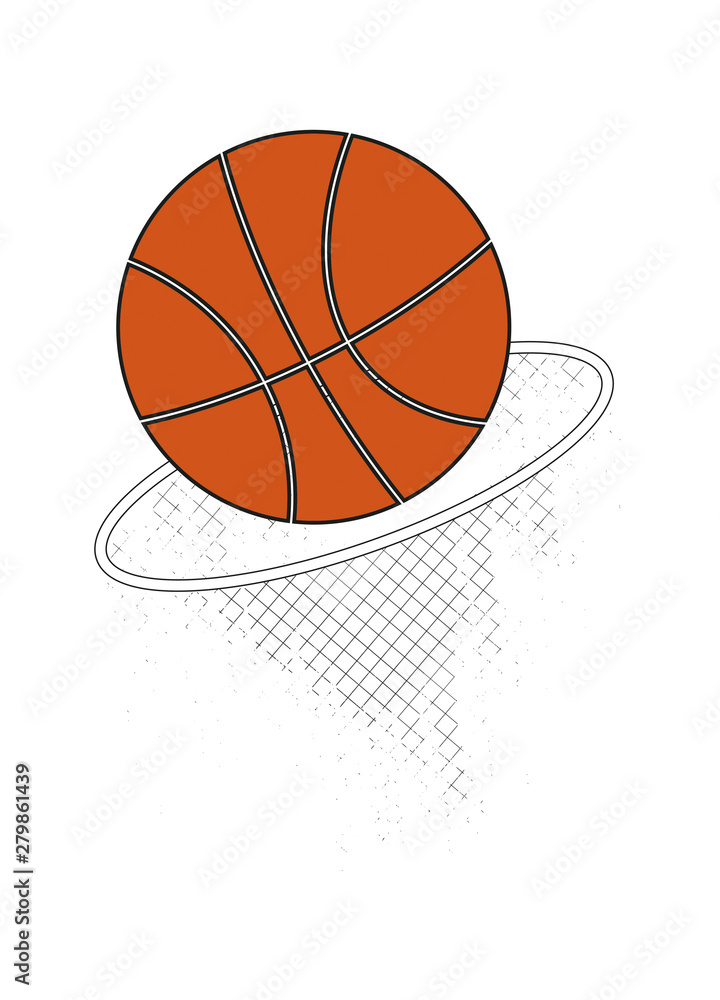 Basketball mit Korb