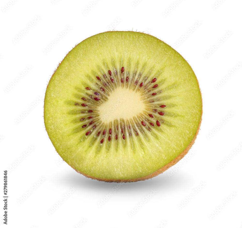 sllice of kiwi fruit on white blackgroud sllice of kiwi fruit on white blackgroud