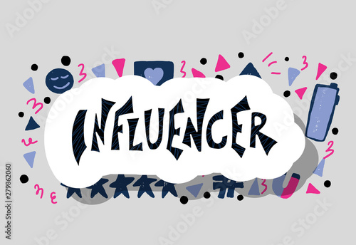 Influencer quote. Vector concept desing.