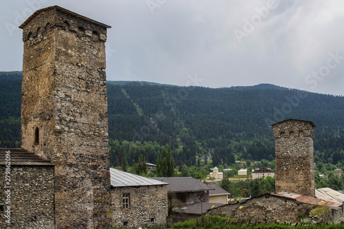 Mestia is the administrative center of Svaneti. Georgia.