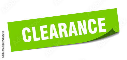clearance sticker. clearance square isolated sign. clearance