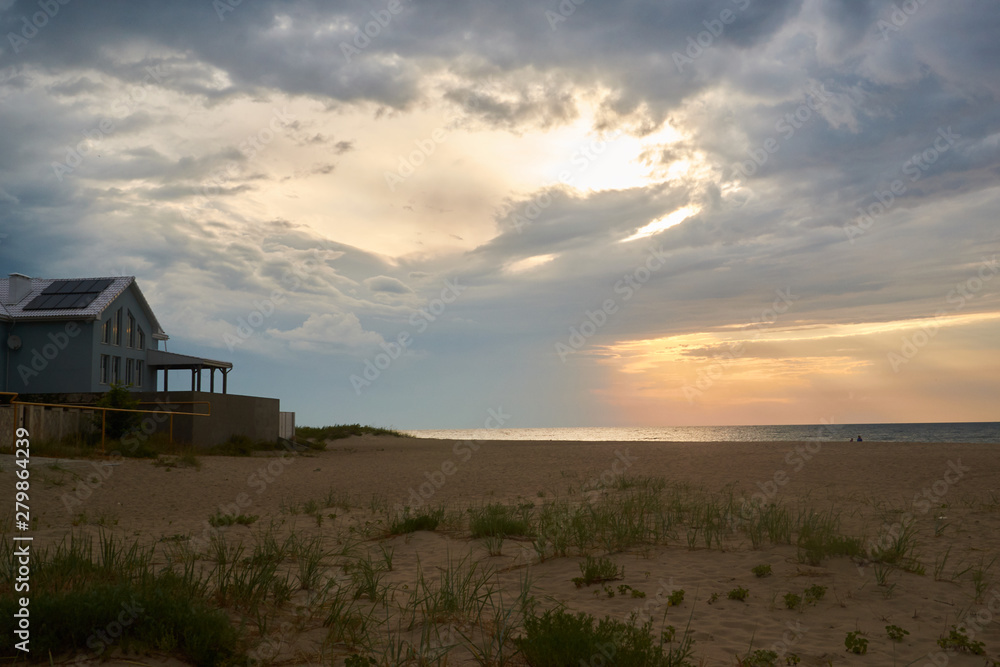 sunset and beach sunset shoot. Dramatic sky with clouds sunset and beach sunset shoot. Dramatic sky with clouds