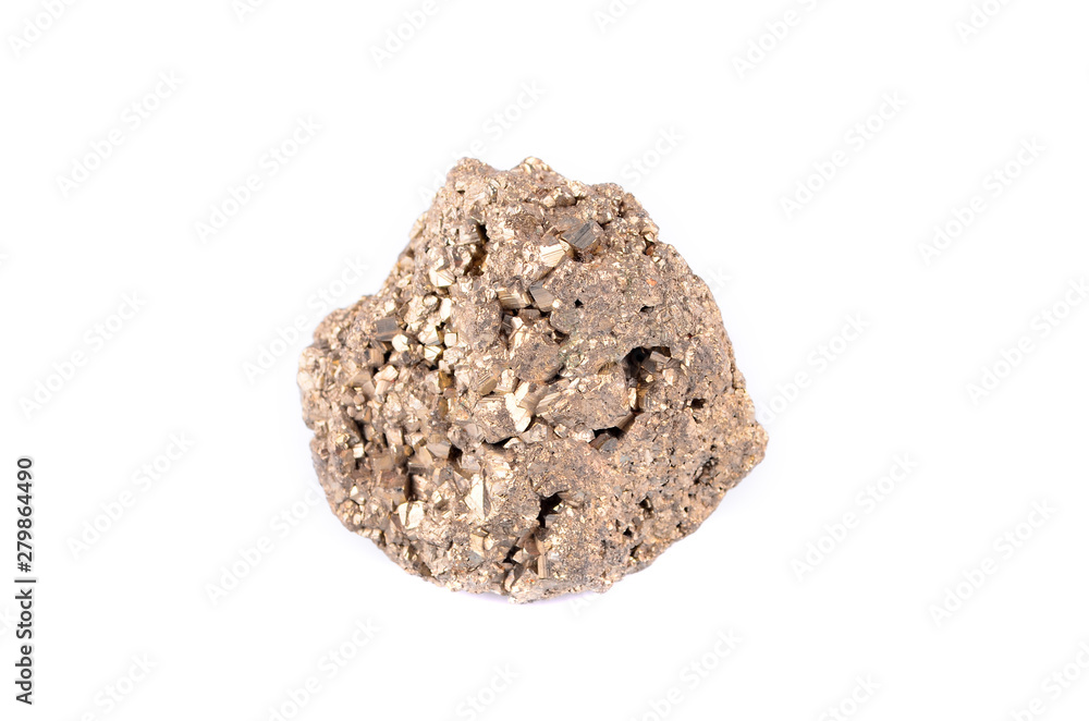 Big cluster of pyrite cubes