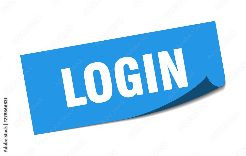 login sticker. login square isolated sign. login login sticker. login square isolated sign. login
