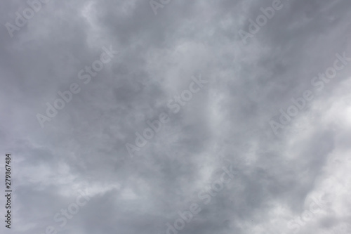 Rain stratus clouds, view from below. Sky pattern.