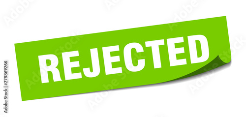 rejected sticker. rejected square isolated sign. rejected