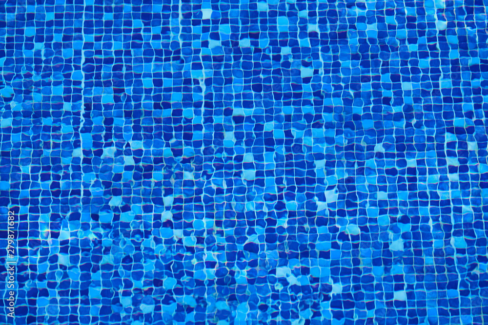 abstract blue pool tiles background