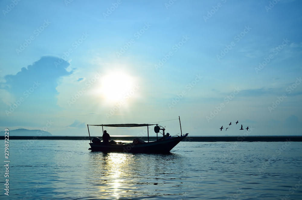 Fishing Boat at Sunrise