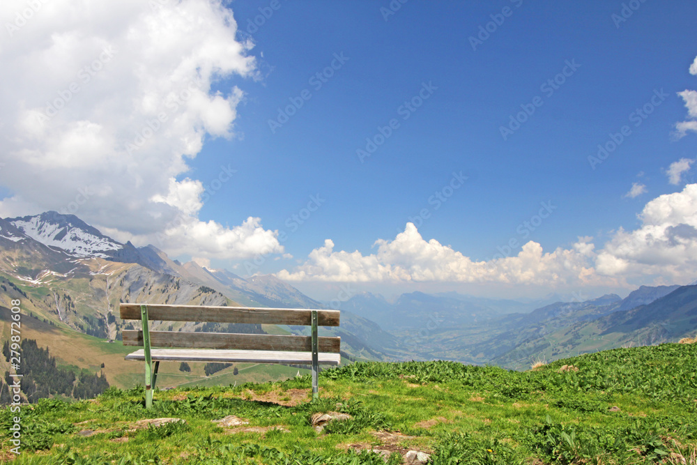 Aussicht Berner Alpen, Schweiz 