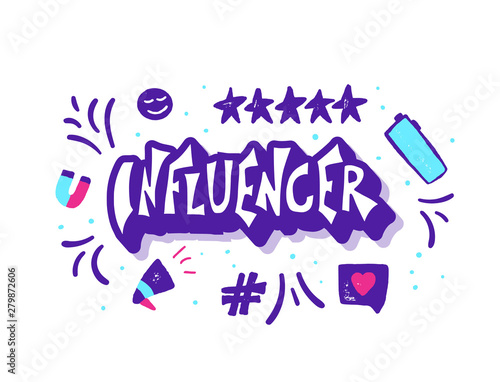 Influencer quote. Vector concept desing.