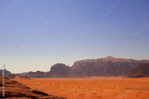 Fototapeta Naklejka Na Ścianę i Meble -  Landscape of Wadi Rum desert in Jordan