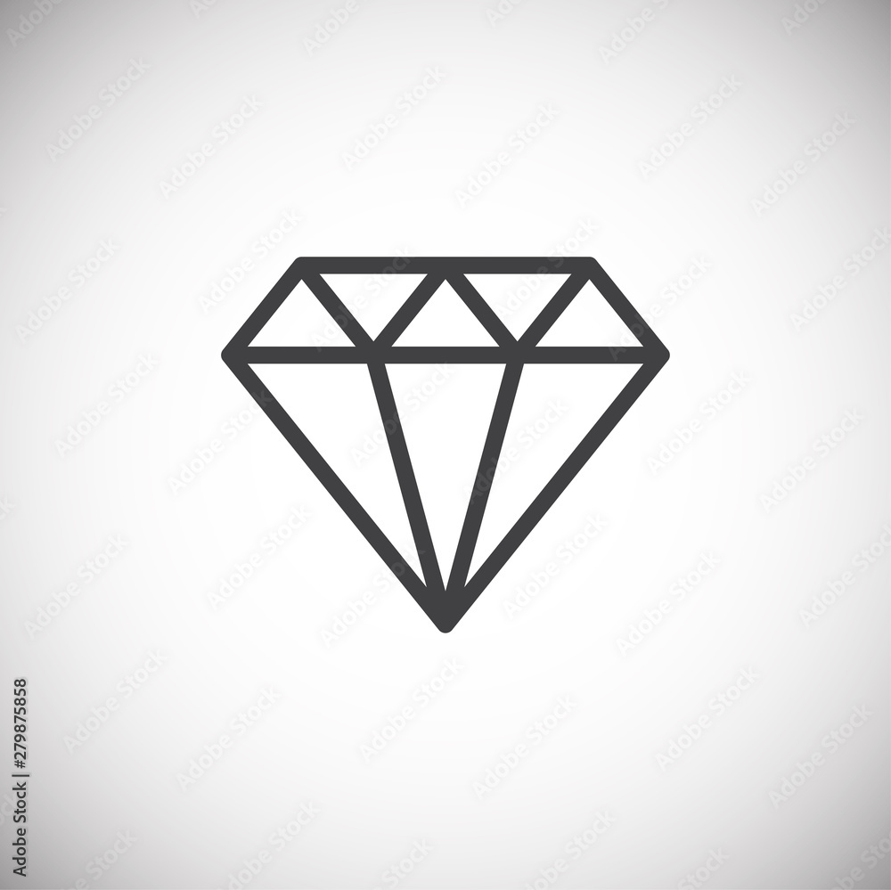 Gemstone icon on background for graphic and web design. Simple illustration. Internet concept symbol for website button or mobile app. Gemstone icon on background for graphic and web design. Simple illustration. Internet concept symbol for website button or mobile app.