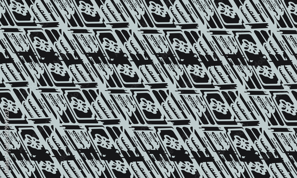 Obraz premium Indonesian Batik Motifs with Very Distinctive Plant Patterns