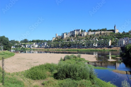 Chinon and the River Vienne, France.