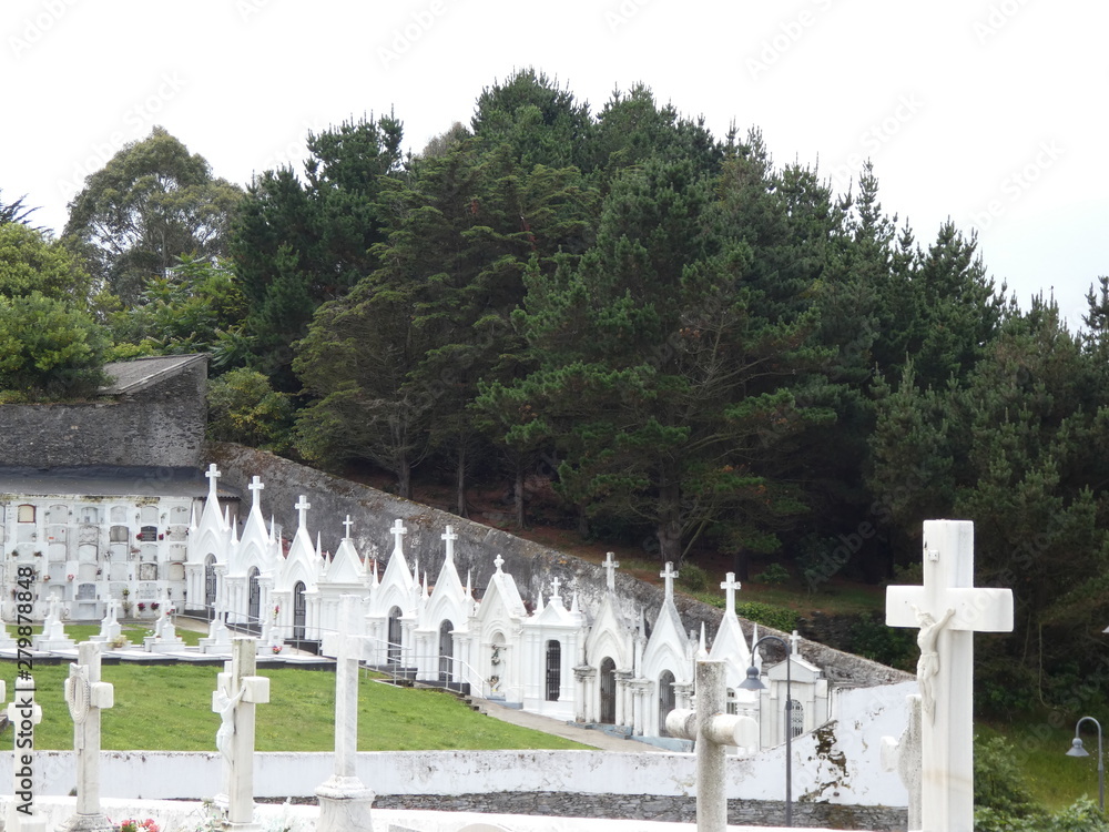 Cemetery of Luarca village in Asturias