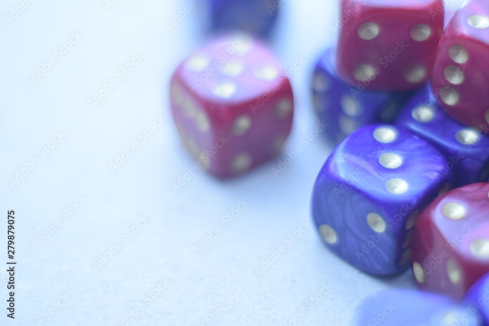 dices on light blue background dices on light blue background