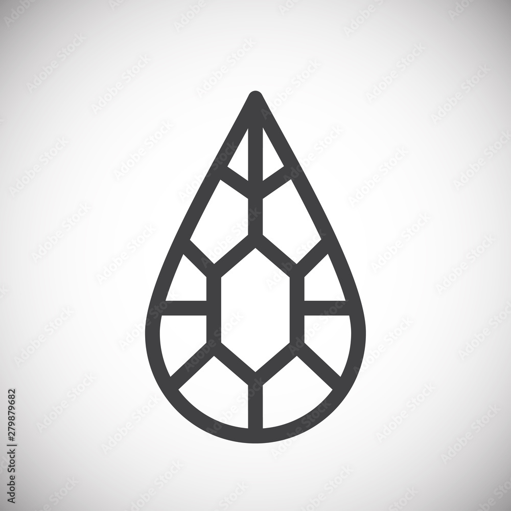 Gemstone icon on background for graphic and web design. Simple illustration. Internet concept symbol for website button or mobile app. Gemstone icon on background for graphic and web design. Simple illustration. Internet concept symbol for website button or mobile app.