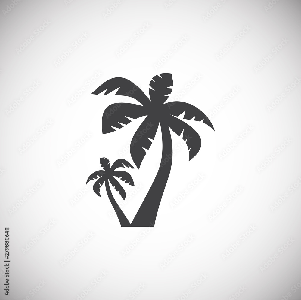 Fototapeta premium Palm tree icon on background for graphic and web design. Simple illustration. Internet concept symbol for website button or mobile app.