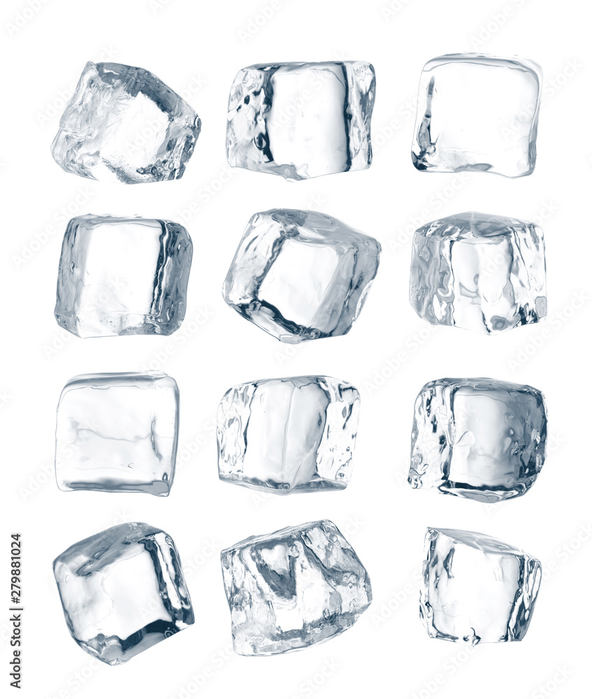 Set of peaces of pure blue natural crushed ice. Ice cubes. Clipping path for each cube included. Set of peaces of pure blue natural crushed ice. Ice cubes. Clipping path for each cube included.