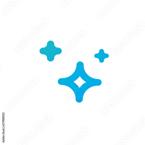 Clean star blue icon. Flat ...