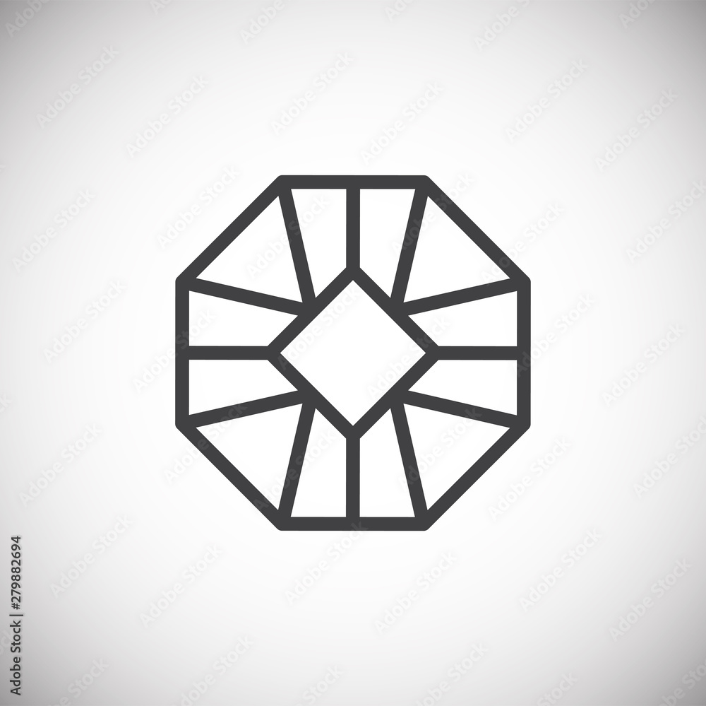 Gemstone icon on background for graphic and web design. Simple illustration. Internet concept symbol for website button or mobile app. Gemstone icon on background for graphic and web design. Simple illustration. Internet concept symbol for website button or mobile app.