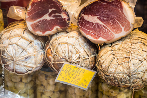 Parma hams, Bologna, Emilia-Romagna, Italy photo