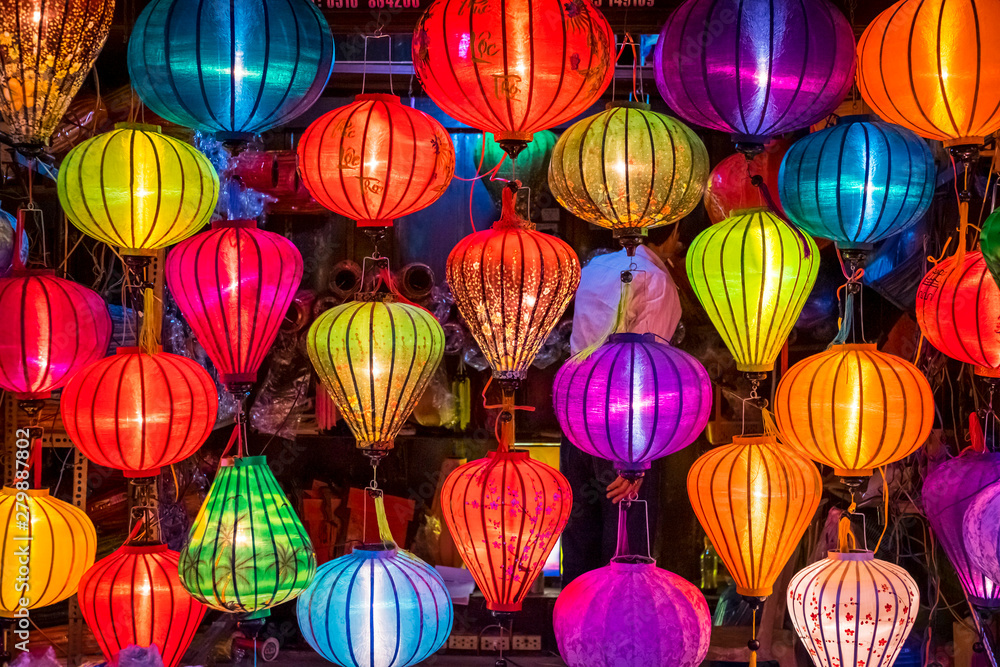 Hand-made silk lanterns for sale on the street in Hoi An, Quang Nam Province, Vietnam Hand-made silk lanterns for sale on the street in Hoi An, Quang Nam Province, Vietnam