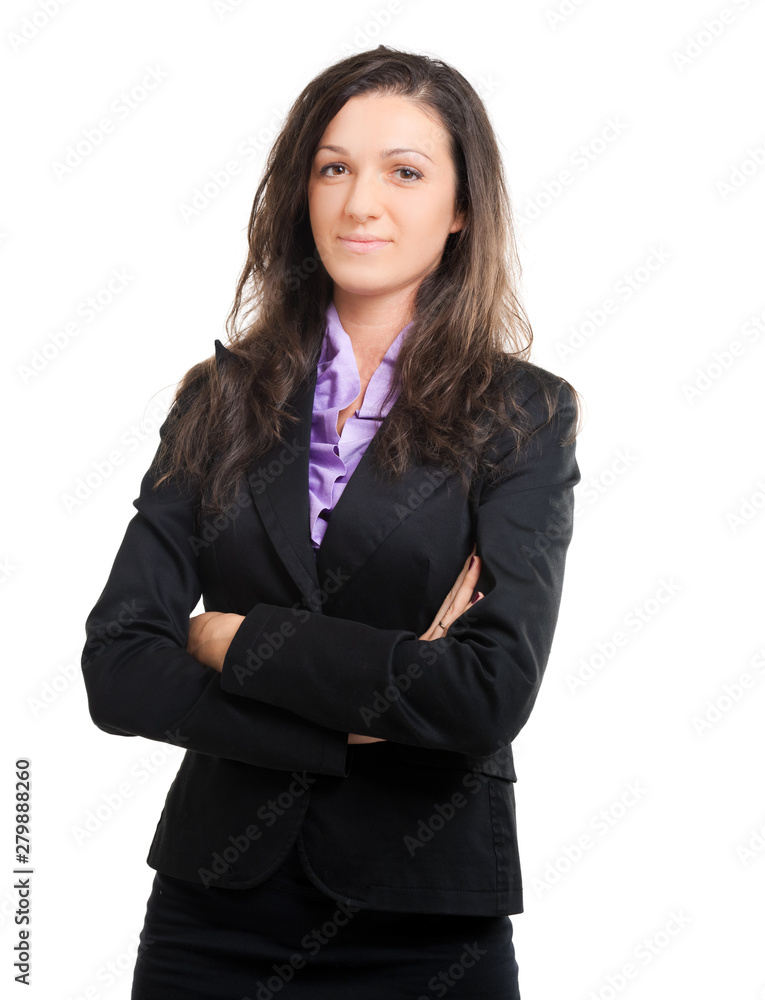 Portrait of a beautiful businesswoman isolated on white background Portrait of a beautiful businesswoman isolated on white background