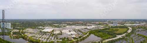 Aerial panorama of Sawgrass Mills Outlet Mall Sunrise Florida USA
